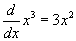 (d/dx)x^3=3x^2